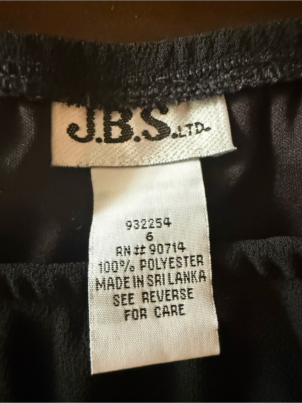Vintage J.B.S. Ltd Black Chiffon Ruffle Hem Maxi Skirt Rose Accent Size 6 - Picture 5 of 6